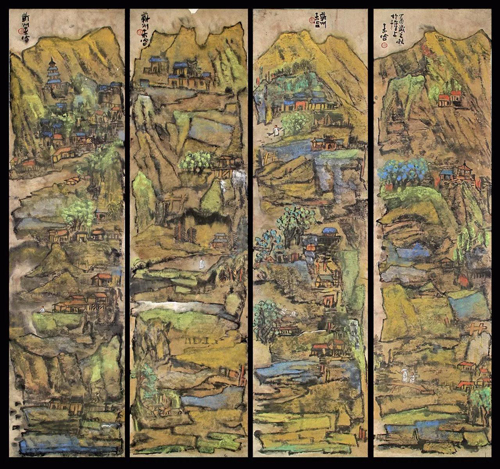 君山四季  36.5x148.3 cm——4条屏.jpg